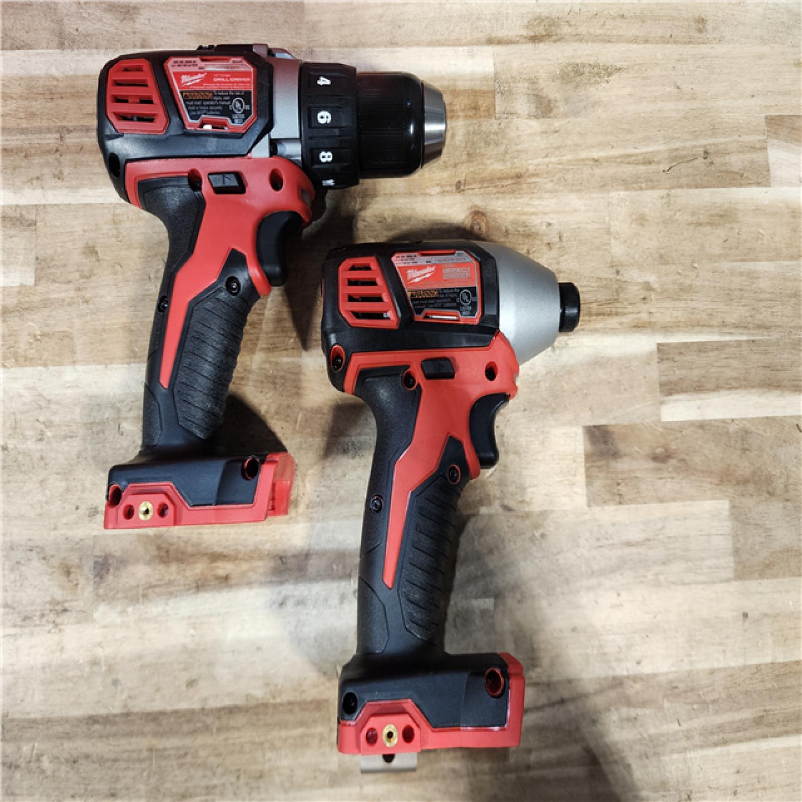 HOUSTON LOCATION - AS-IS Milwaukee 18V Lithium-Ion Cordless Drill Driver/Impact Driver Combo Kit