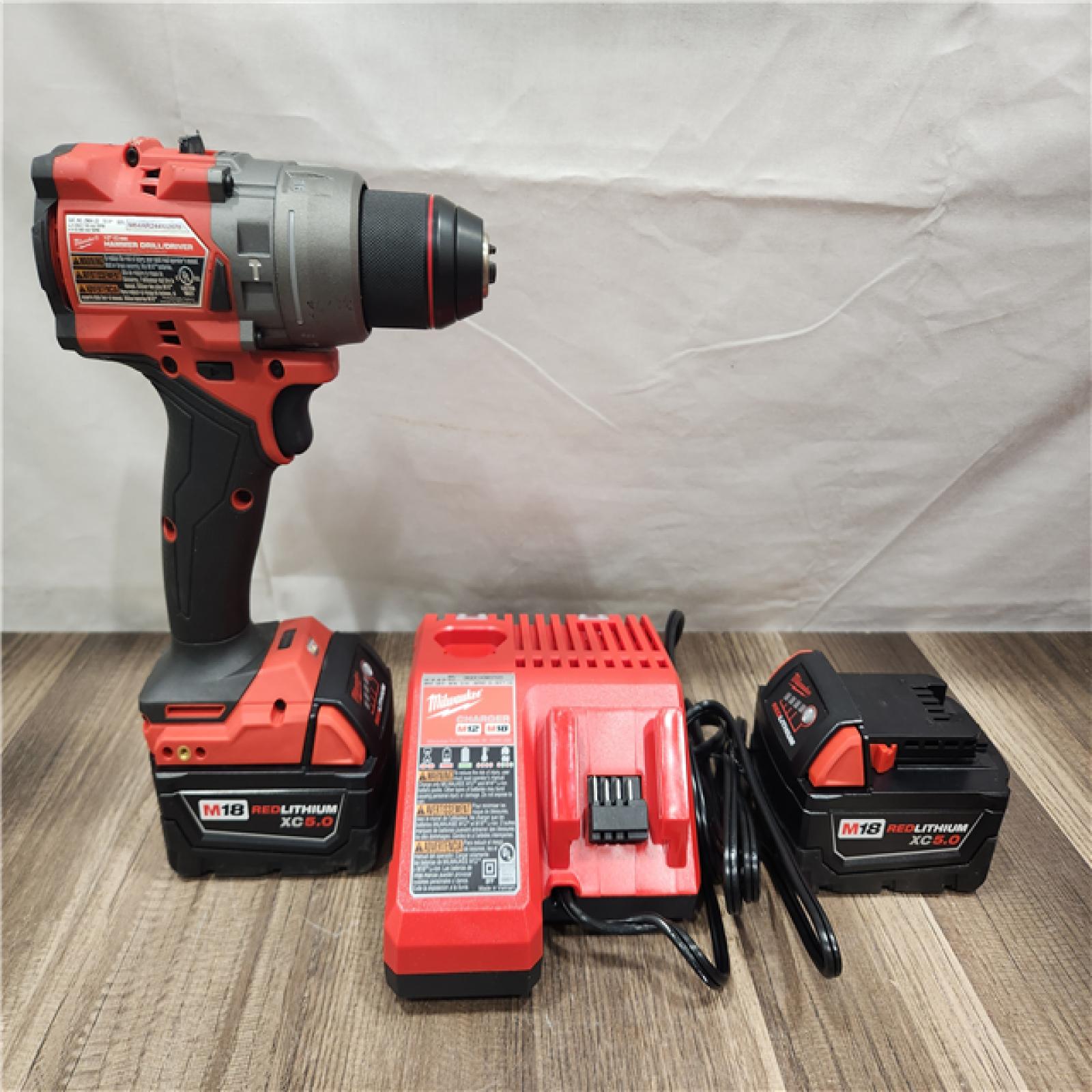 AS-IS- Milwaukee Hammer Drill Driver Kit with Batteries and Charger