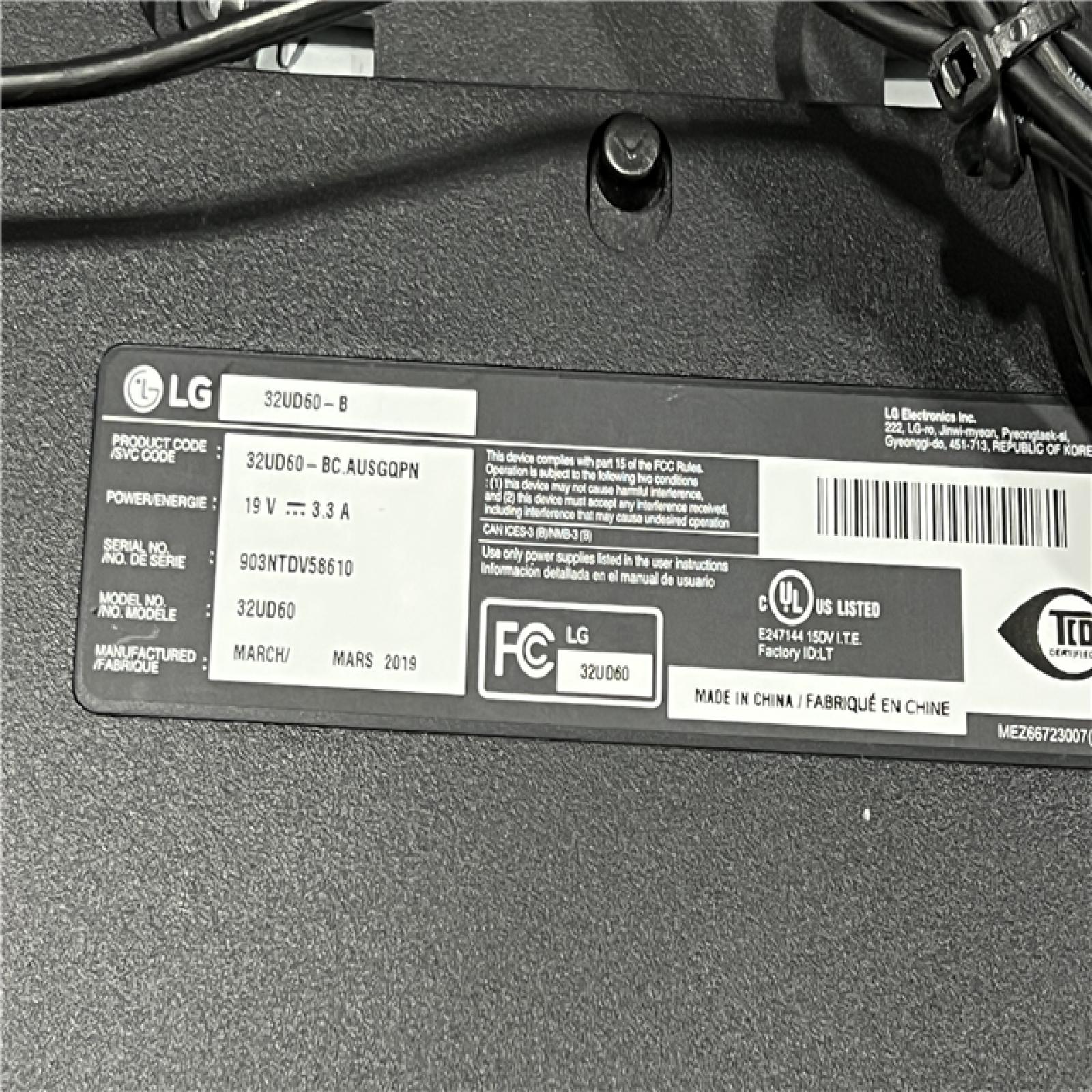 AS-IS LG 32 Class 4K UHD LED Monitor (32 Diagonal)