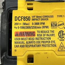 AS-IS DEWALT ATOMIC 20V MAX Lithium-Ion Cordless 1/4 in. Brushless Impact Driver Kit