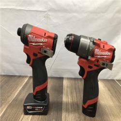 AS-IS Milwaukee FUEL 12-Volt Lithium-Ion Brushless Cordless Hammer Drill and Impact Driver Combo Kit