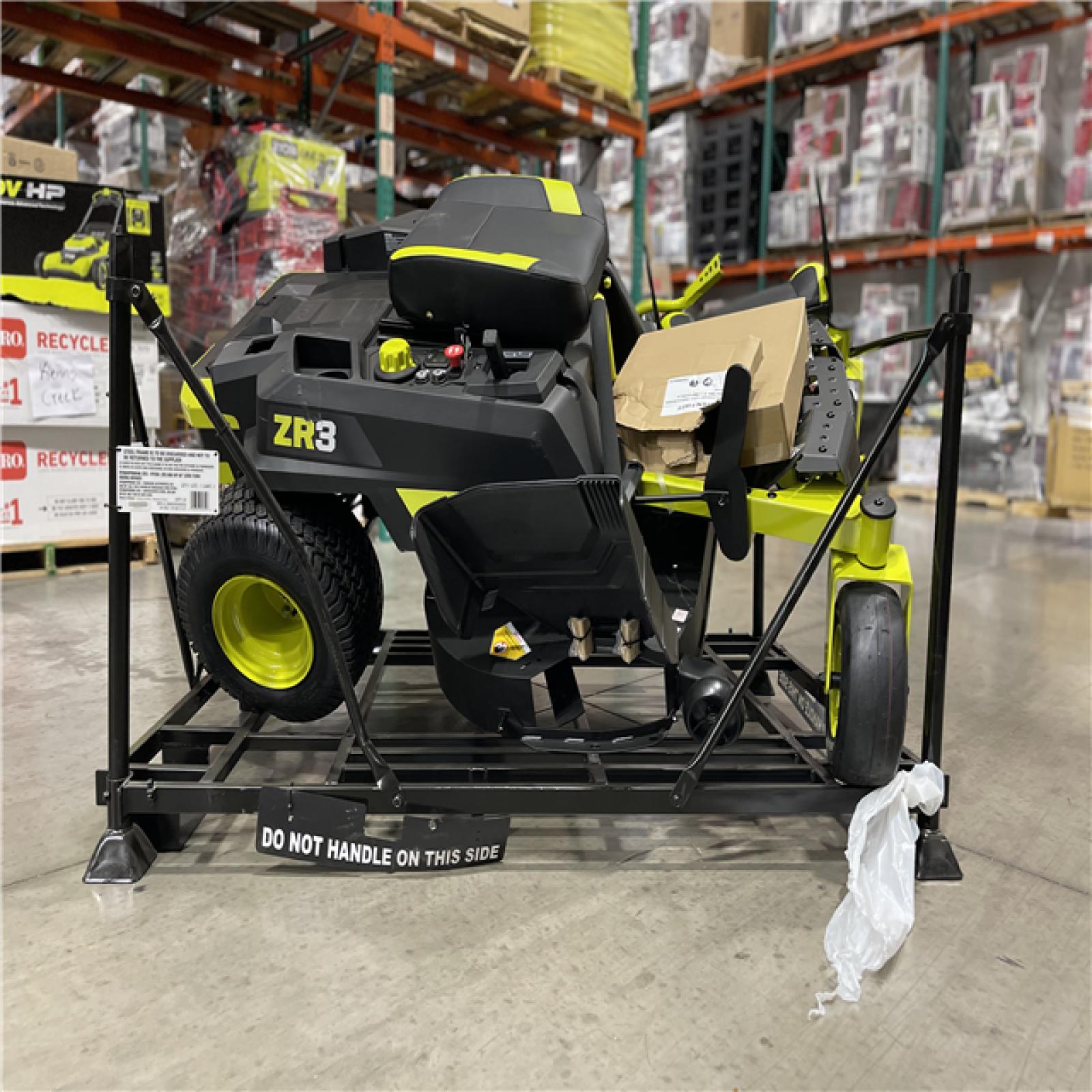 DALLAS LOCATION - AS-IS RYOBI ZR3 80V HP Brushless Battery Cordless Electric 42 in. Zero Turn Riding Lawn Mower