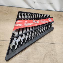 AS-IS- Milwaukee Metric Flex Head Ratcheting Combination Wrench  15-Pieces