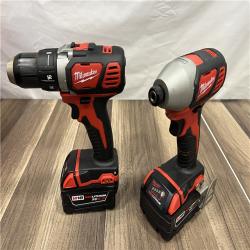 AS-IS Milwaukee M18 FUEL 18V Lithium-Ion Brushless Cordless Hammer Drill and Impact Driver Combo Kit (2-Tool) with 2 Batteries