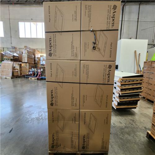 Phoenix Location NEW Aspen Stainless Steel Top mount 25 22G Single Bowl Sink Pallet (24 Sinks) (SEALED)