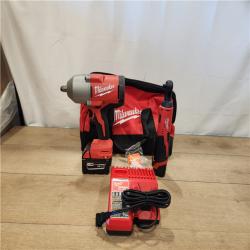 AS-IS- Milwaukee 12/18V Lithium-Ion Cordless 3/8 in. Ratchet and 1/2 in. High Torque Impact Wrench with Friction Ring Combo Kit