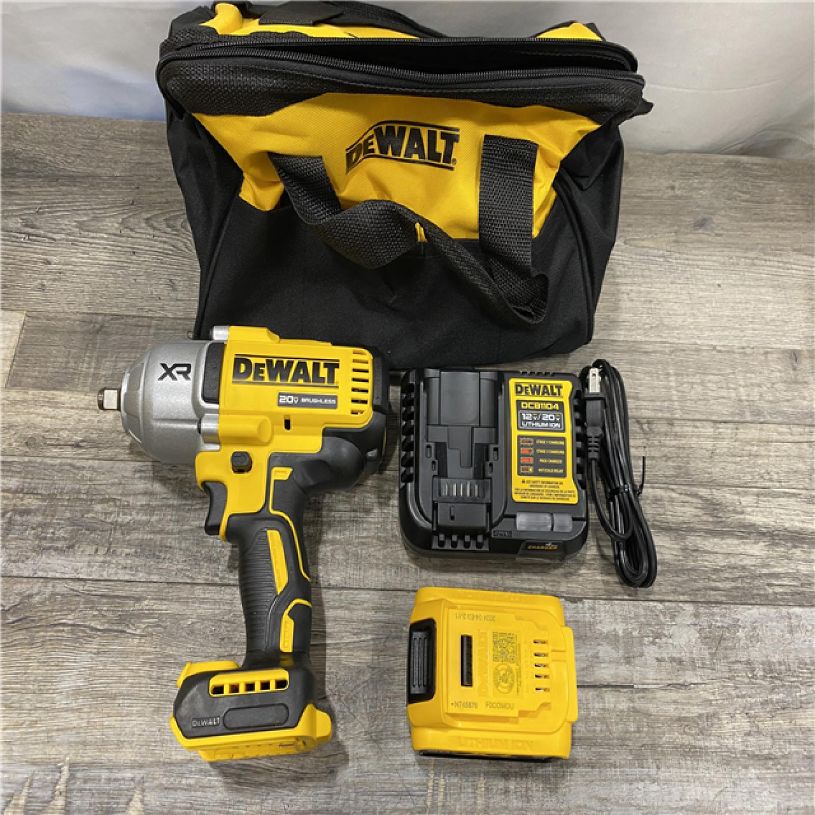 AS-IS DEWALT 20V MAX Lithium-Ion Cordless 1/2 in. Impact Wrench Kit