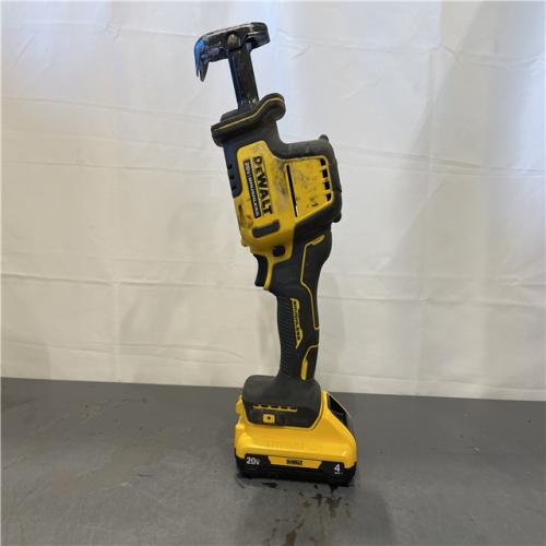 AS-IS - DeWalt ATOMIC 20V MAX Cordless Brushless Compact Reciprocating Saw and (1) 20V MAX Compact Lithium-Ion 4.0Ah Battery
