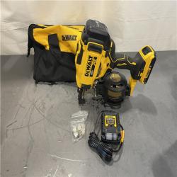 AS-IS - DEWALT 20V MAX Lithium-Ion 15-Degree Electric Cordless Roofing Nailer Kit