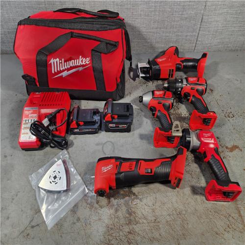 HOUSTON LOCATION - AS-IS (APPEARS LIKE NEW) M18 18V Lithium-Ion Cordless Combo Kit (5-Tool) with (2) Batteries, Charger and Tool Bag