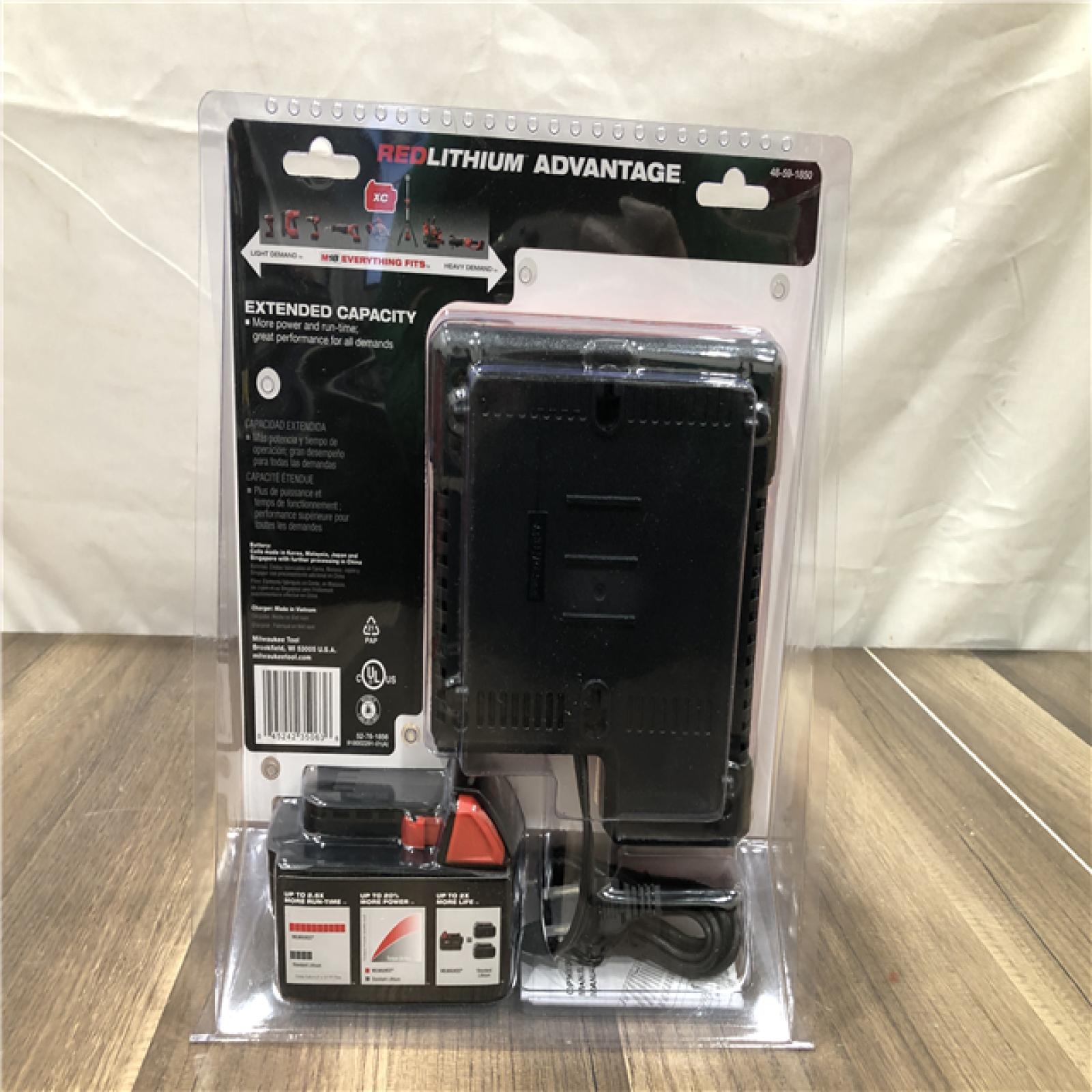 NEW- Milwaukee 18-Volt Lithium-Ion XC Starter Kit with One 5.0Ah Battery and Charger