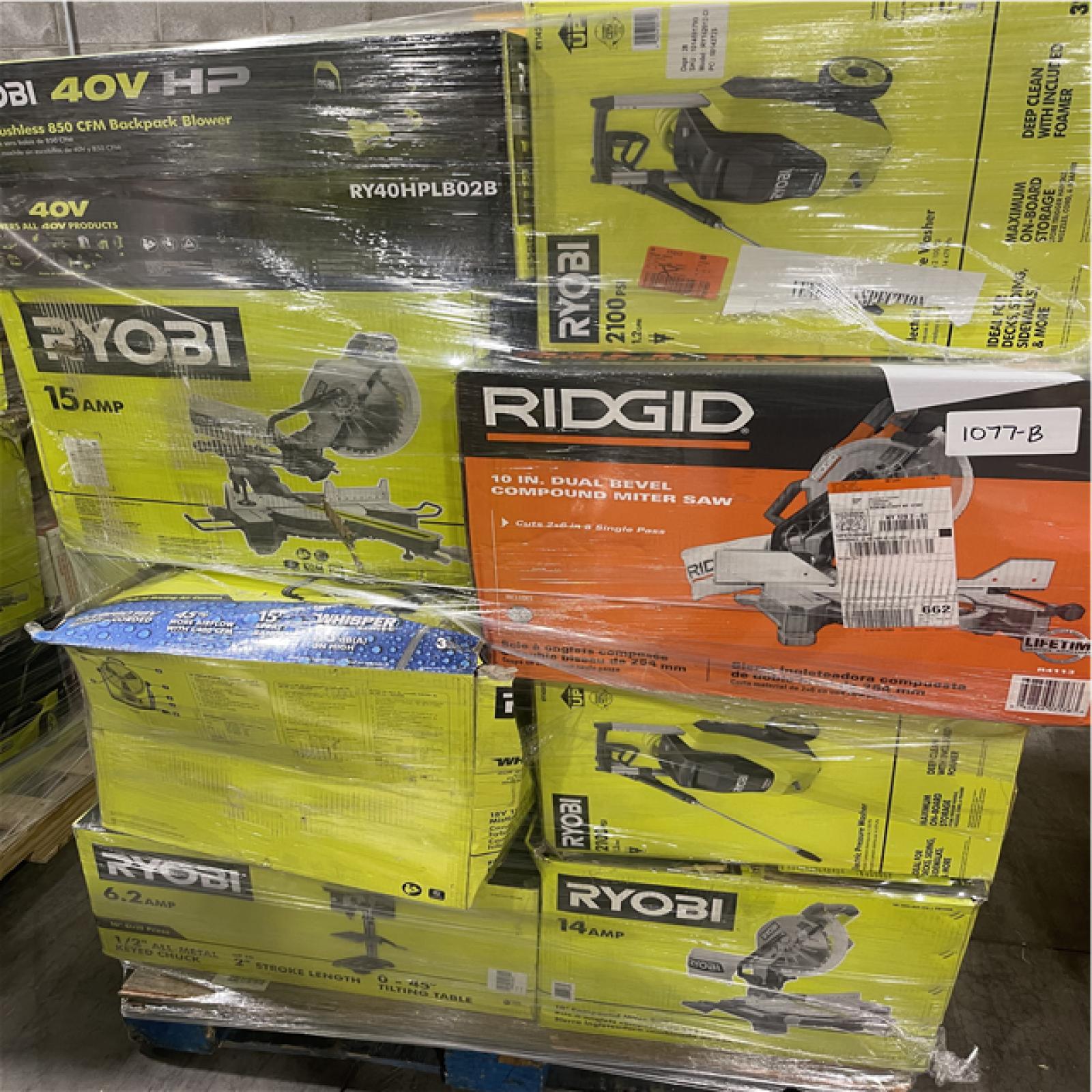 Pittston Location As-Is Power Tools Partial Truckload (11 Pallets) 1077-B