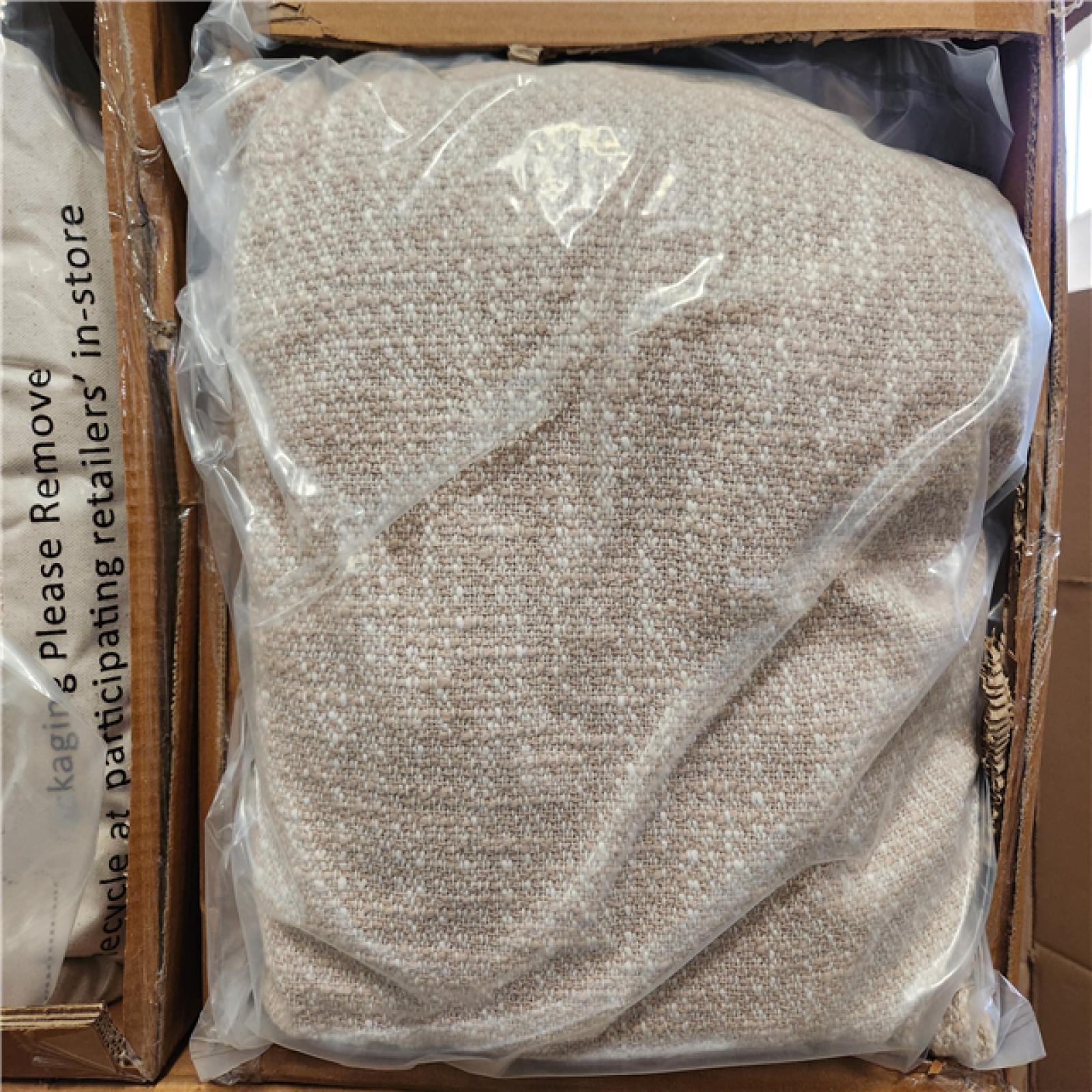 Phoenix Location NEW Checkerboard Woven Cotton Square Throw Pillow 16x16 TAN 5-Per Box  (15-Boxes)