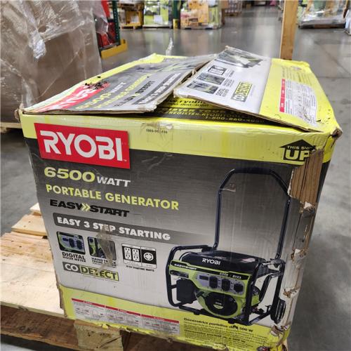 Dallas Location - As-Is RYOBI 6500-Watt Gasoline Powered Portable Generator