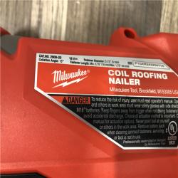 AS-IS Milwaukee FUEL 18-Volt Lithium-Ion Brushless Cordless Coil Roofing Nailer (Tool Only)