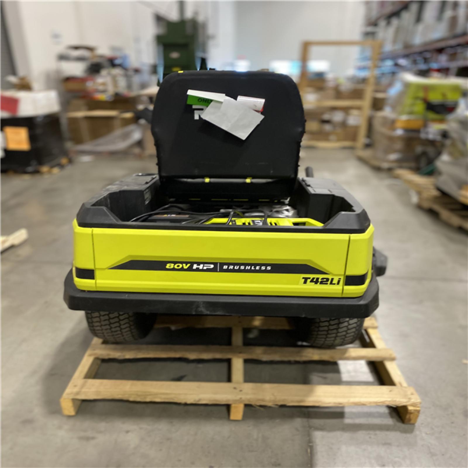Dallas Location - As-Is RYOBI 80V HP Brushless 42 in.Riding Lawn