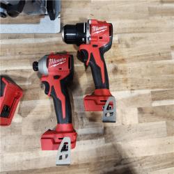 HOUSTON LOCATION - AS-IS MILWAUKEE 4 TOOL COMBO KIT W/ (2) BATTERY & CHARGER