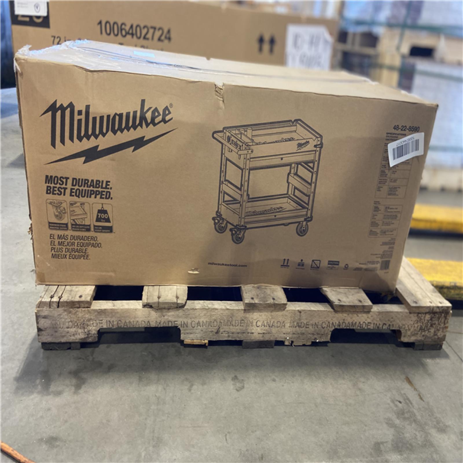 DALLAS LOCATION -  Milwaukee 40 in. 2-Drawer Steel Work Cart