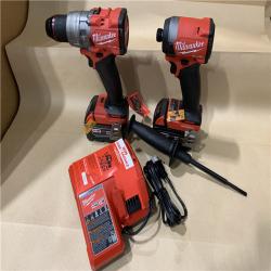 Excellent - Milwaukee M18 FUEL 18V Lithium-Ion Brushless Cordless Hammer Drill and Impact Driver Combo Kit (2-Tool) with 2 Batteries