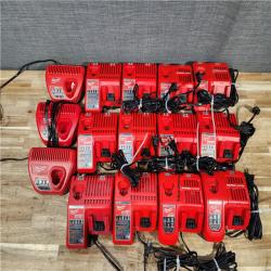 HOUSTON LOCATION - AS-IS MILWAUKEE BATTERY CHARGER PACK QTY - 15