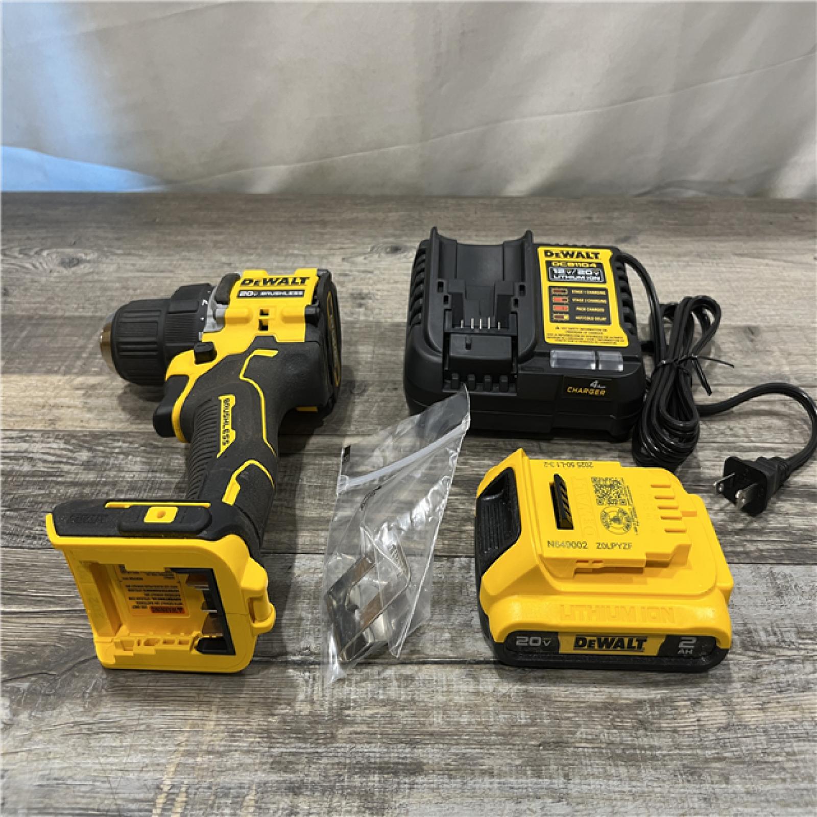 AS-IS DEWALT Atomic 20V Lithium-Ion Cordless Compact 1/2 in. Drill/Driver Kit