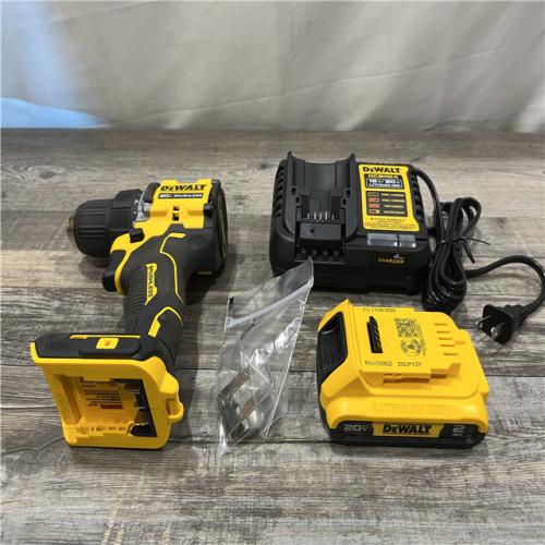 AS-IS DEWALT Atomic 20V Lithium-Ion Cordless Compact 1/2 in. Drill/Driver Kit