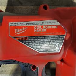 HOUSTON LOCATION - AS-IS Milwaukee M18 FUEL 18-Volt Lithium-Ion Brushless Cordless Coil Roofing Nailer (Tool Only)