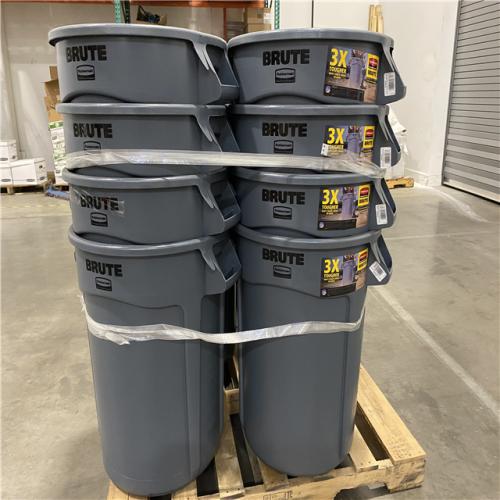 DALLAS LOCATION -  Rubbermaid Commercial Products BRUTE 32 Gal. Grey PALLET -(16 UNITS)
