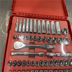 AS-IS - Milwaukee 3/8 in. Drive SAE/Metric Ratchet and Socket Mechanics Tool Set (56-Piece)