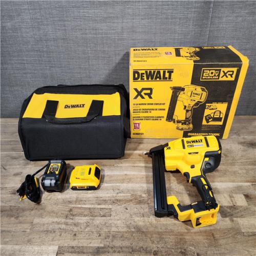 HOUSTON LOCATION - AS-IS DeWALT DCN681D1 20V MAX 18ga Cordless Brushless Narrow Crown Stapler Kit w/ BATTERY & CHARGER