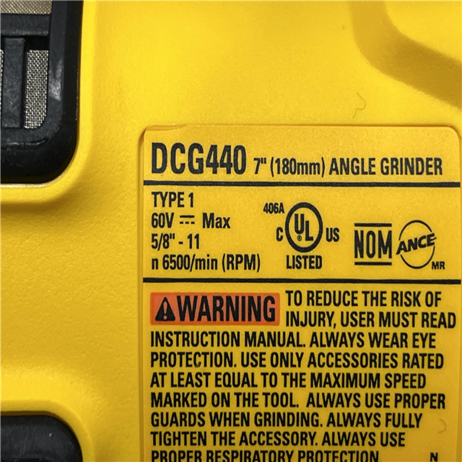 AS-IS DEWALT FLEXVOLT 60V Cordless 7 in. Angle Grinder (Tool-Only)