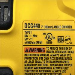 AS-IS DEWALT FLEXVOLT 60V Cordless 7 in. Angle Grinder (Tool-Only)