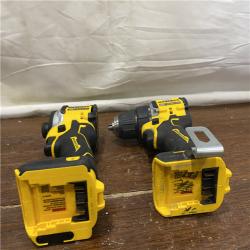 AS-IS DEWALT 20V MAX XR Hammer Drill and ATOMIC Impact Driver 2 Tool Cordless Combo Kit with (2) 4.0Ah Batteries, Charger, and Bag