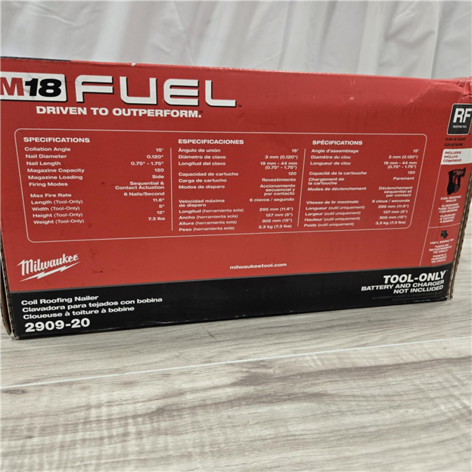 NEW! - Milwaukee M18 FUEL Coil Roofing Nailer (TOOL ONLY)
