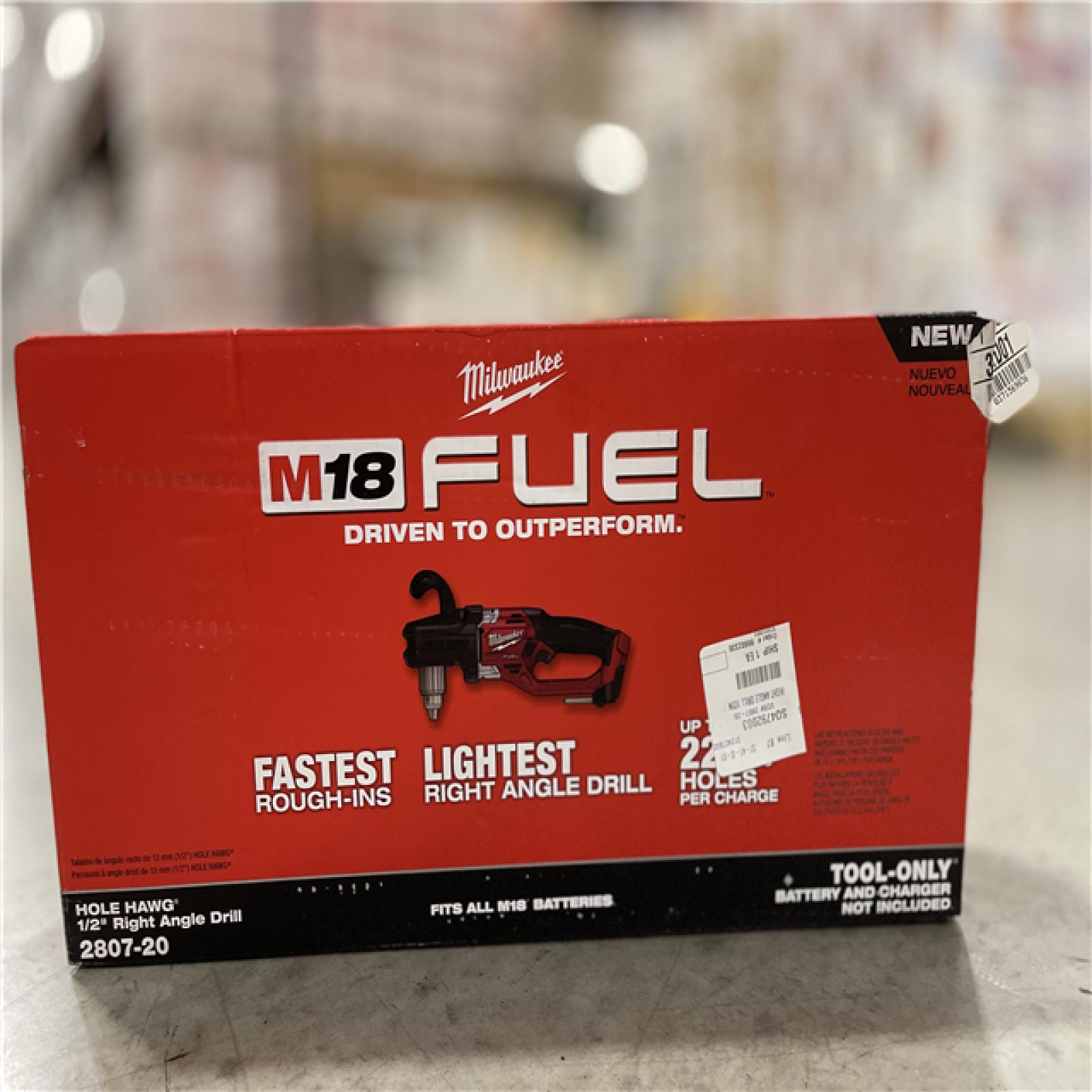 NEW! - Milwaukee M18 FUEL GEN II 18V Lithium-Ion Brushless Cordless 1/2 in. Hole Hawg Right Angle Drill (Tool-Only)