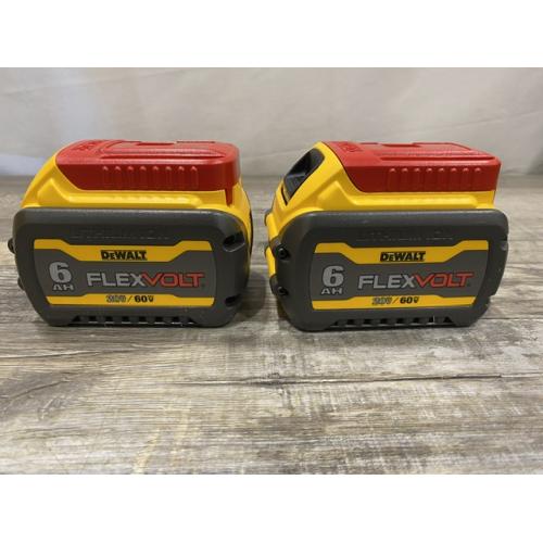 AS-IS DEWALT FLEXVOLT 20V/60V MAX Lithium-Ion 6.0Ah Battery Pack (2 Pack)