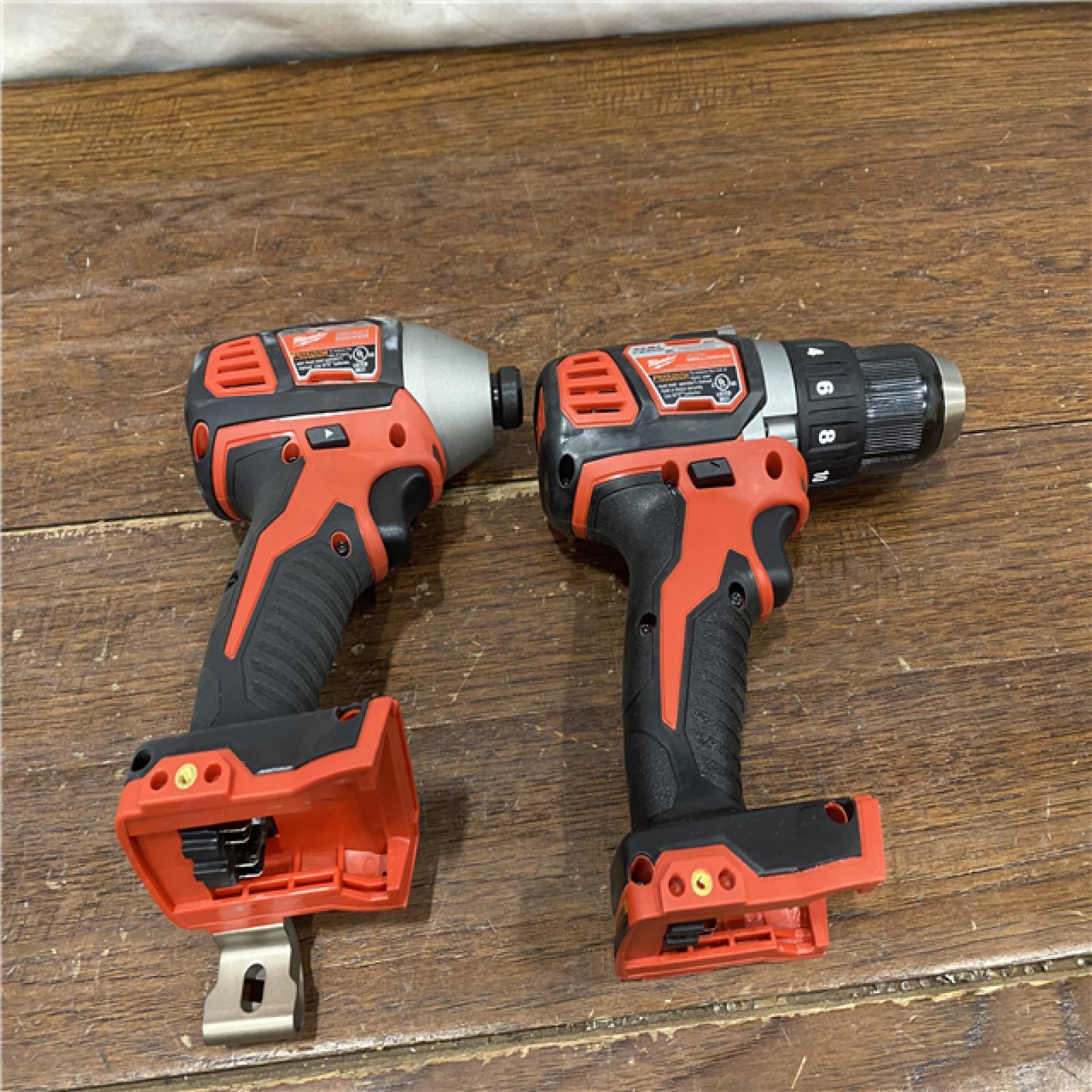 AS-IS Milwaukee M18 18V Cordless Brushed 2 Tool Drill/Driver and Impact Driver Kit