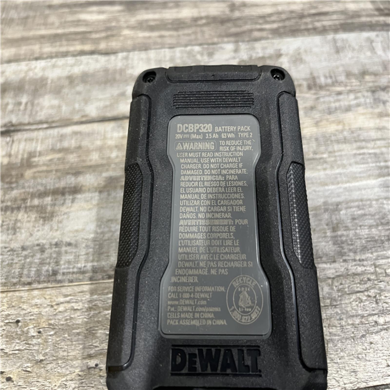 AS-IS DEWALT 20V MAX XR POWERSTACK Lithium-Ion Battery Starter Kit with 3.5Ah Battery and Charger