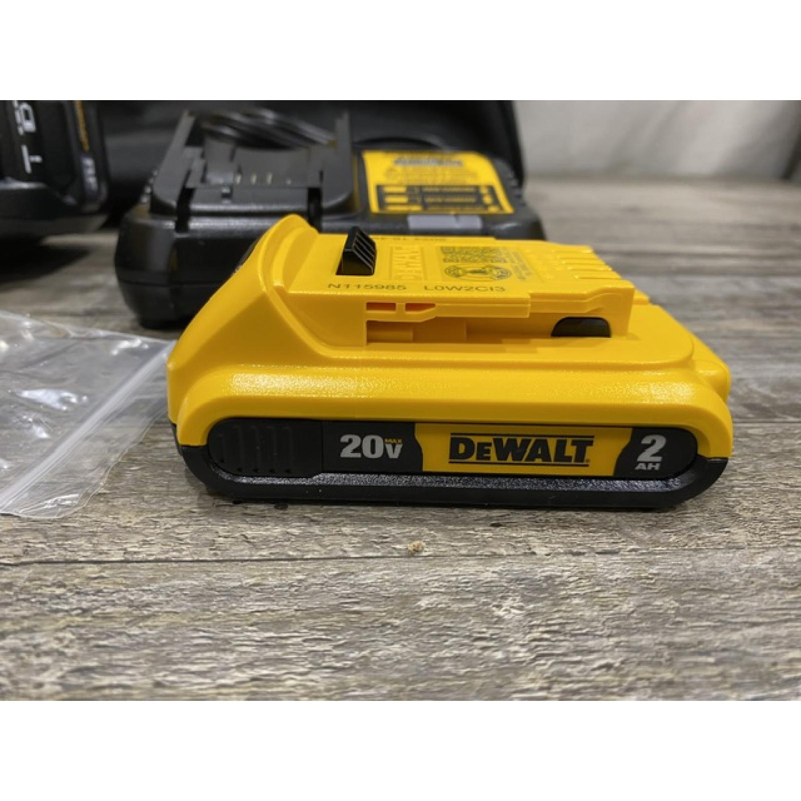 AS-IS DEWALT 20V MAX Lithium-Ion 15-Degree Electric Cordless Roofing Nailer Kit