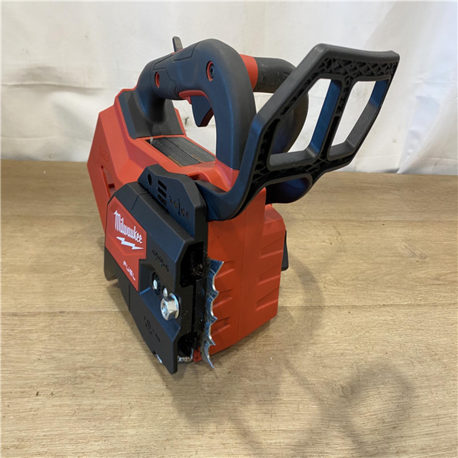 AS-IS Milwaukee FUEL 14 in. 18V Lithium-Ion Brushless Cordless Battery Top Handle Chainsaw (Tool Only)