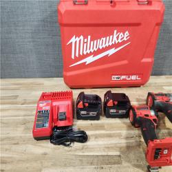 HOUSTON LOCATION - AS - IS Milwaukee FUEL 18V Lithium-Ion Brushless Cordless Hammer Drill and Impact Driver Combo Kit