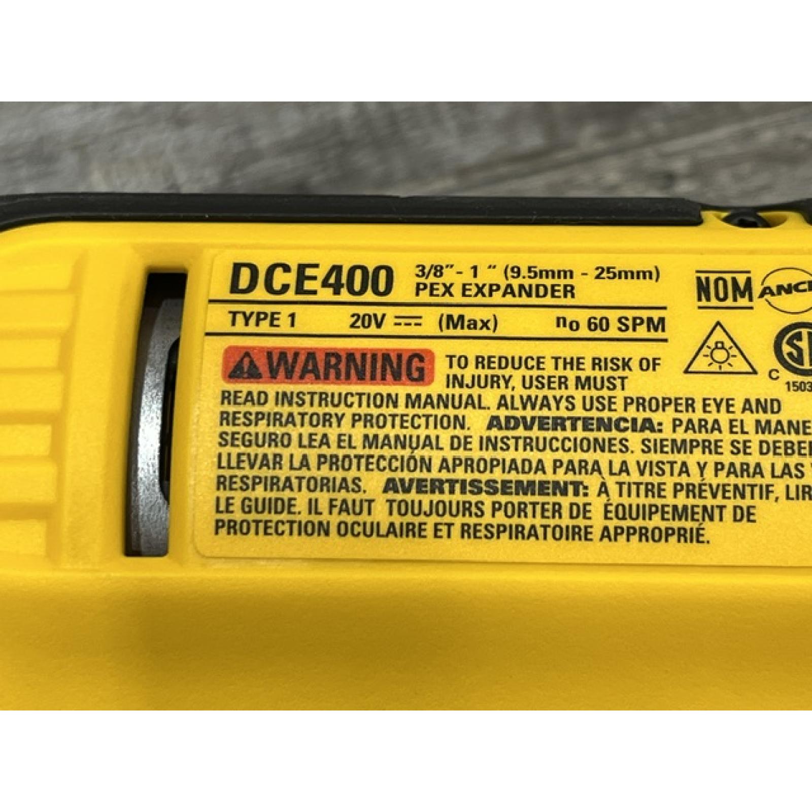 AS-IS DEWALT 20V MAX Cordless 1 in. PEX Expansion Tool Kit
