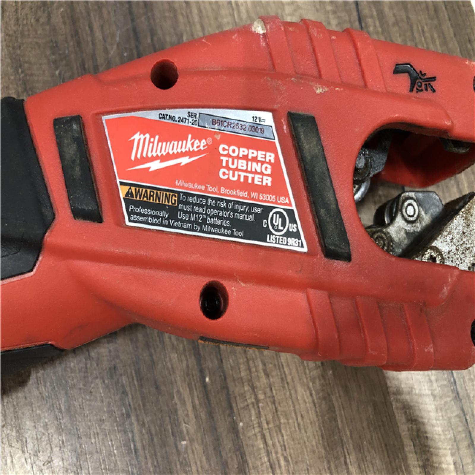 AS-IS Milwaukee 12V Lithium-Ion Cordless Copper Tubing Cutter (Tool-Only)