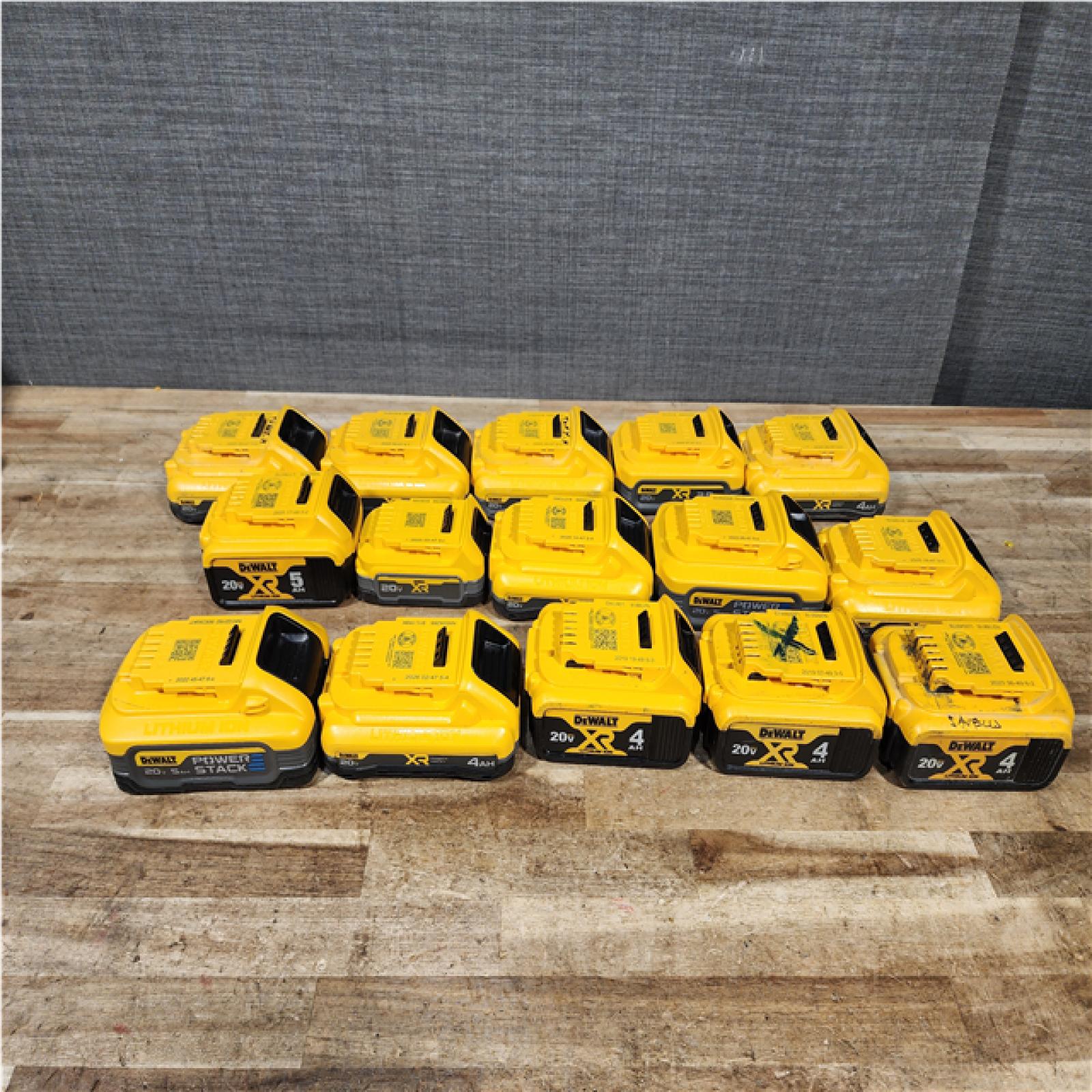 Houston Location AS-IS DeWalt Batteries QTY/15