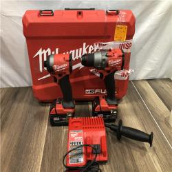 AS-IS Milwaukee FUEL 18V Lithium-Ion Brushless Cordless Hammer Drill and Impact Driver Combo Kit