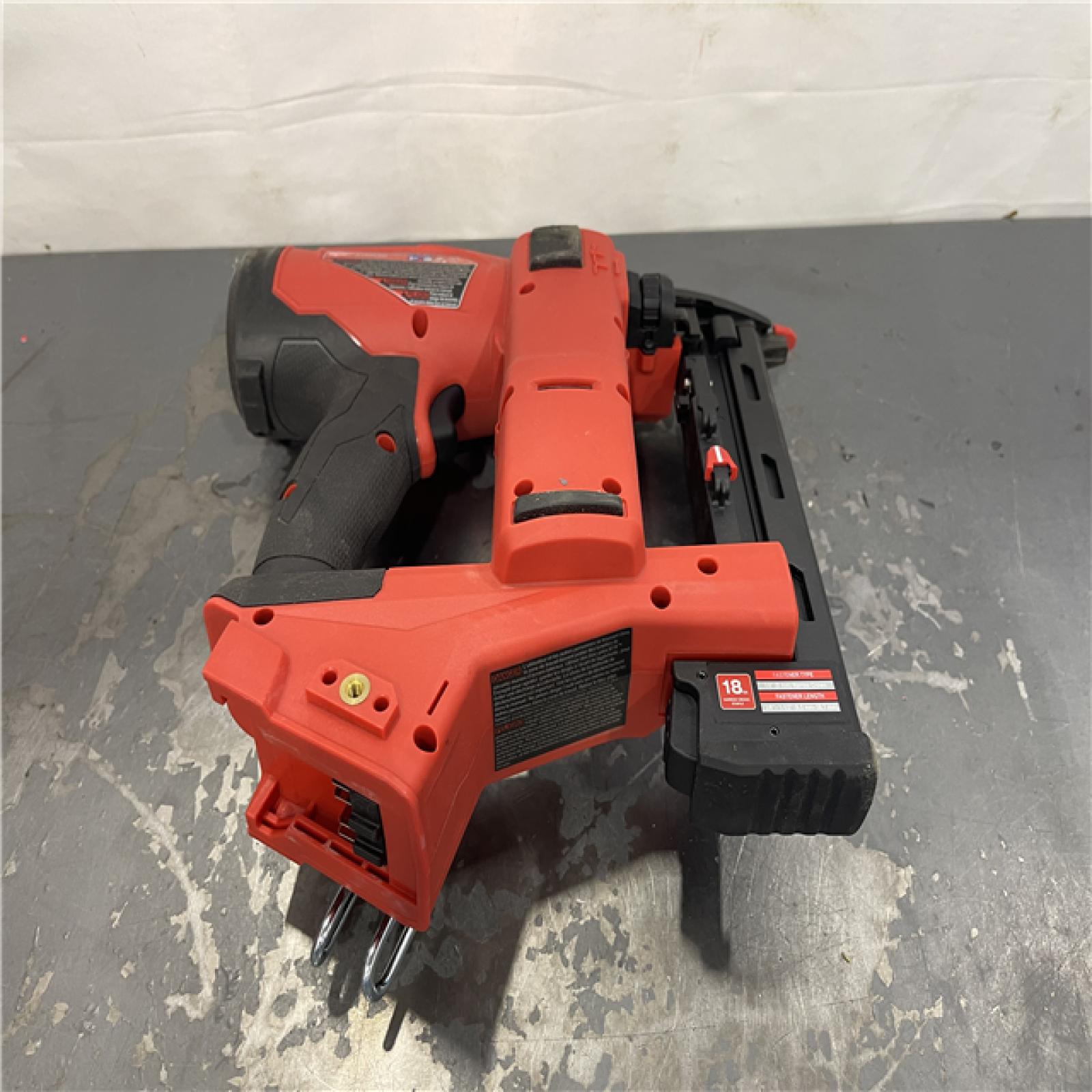 AS-IS- MILWAUKEE FUEL 18V Cordless 18-Gauge 1/4 in. Narrow Crown Stapler (Tool-Only)