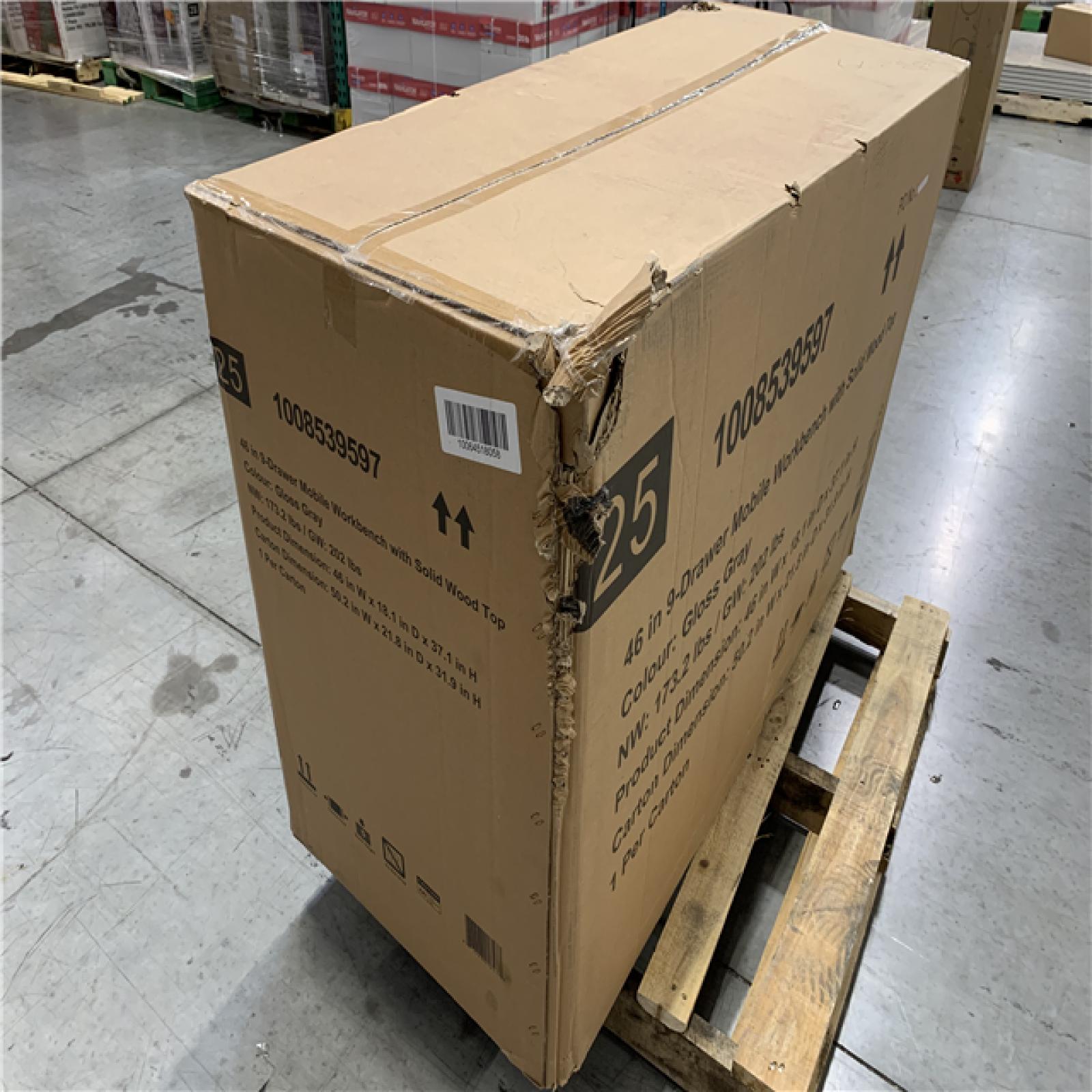 DALLAS LOCATION - HUSKY 46IN 9 DRAWER MOBILE WORKBENCH