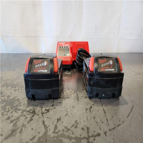 AS-IS- Milwaukee 18-Volt Lithium-Ion XC Starter Kit with Two 5.0Ah Batteries and Charger