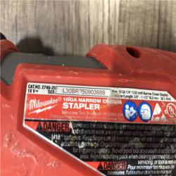 AS-IS Milwaukee  FUEL 18-Volt Lithium-Ion Brushless Cordless 18-Gauge 1/4 in. Narrow Crown Stapler (Tool-Only)