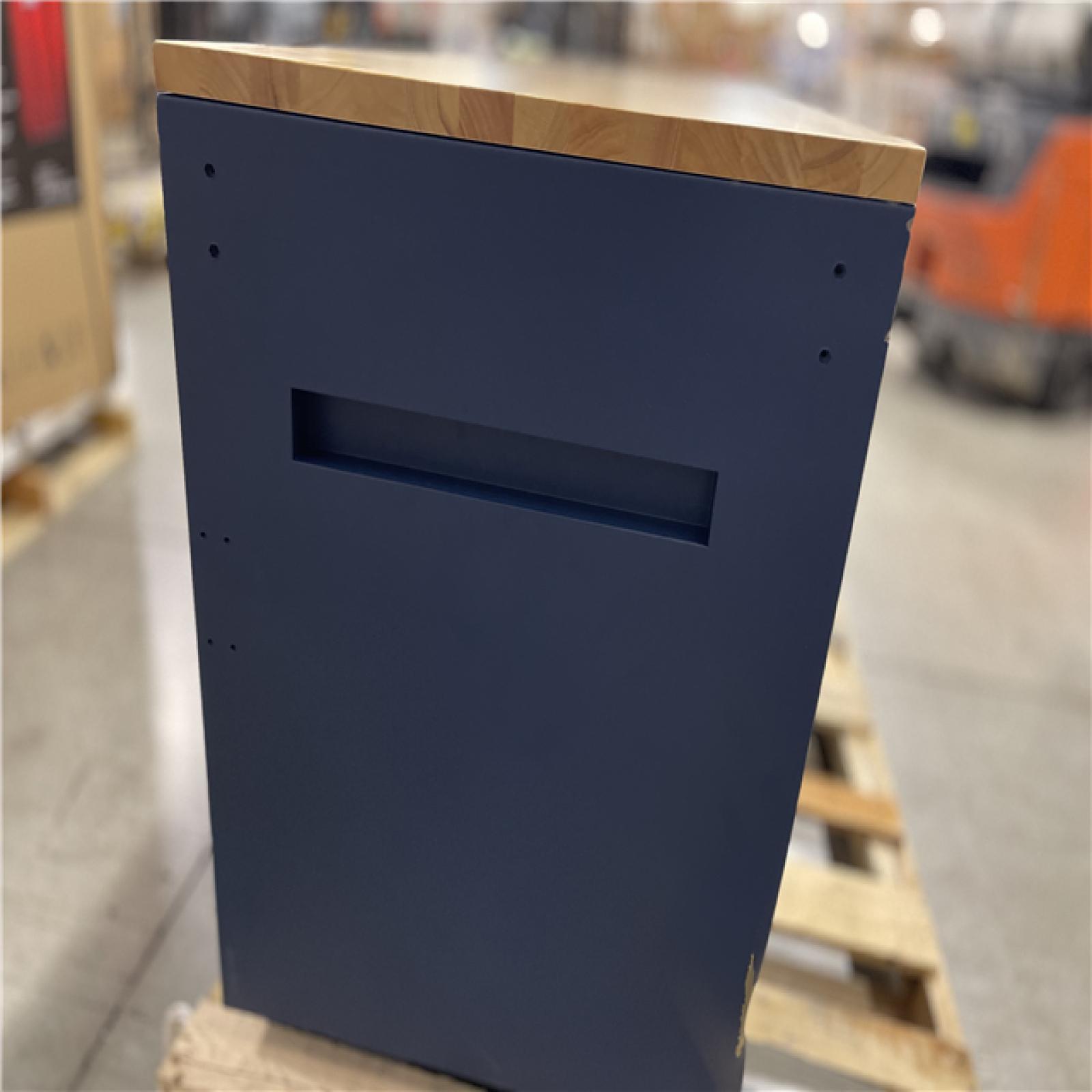 DALLAS LOCATION - AS-IS Husky Tool Storage Heavy Duty 84 in. W x 24 in. D Matte Blue Mobile Workbench Cabinet